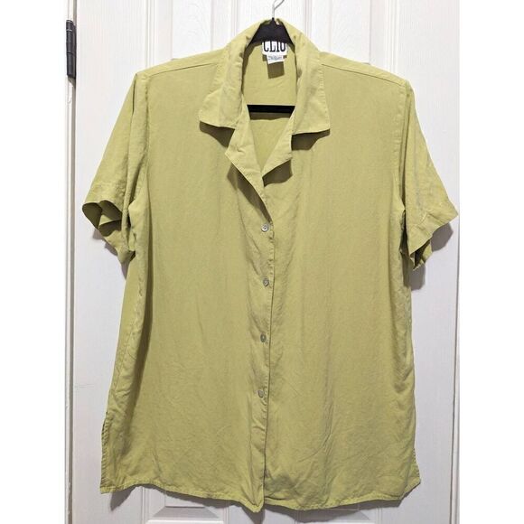 CLIO button up blouse silk Medium - Picture 1 of 6
